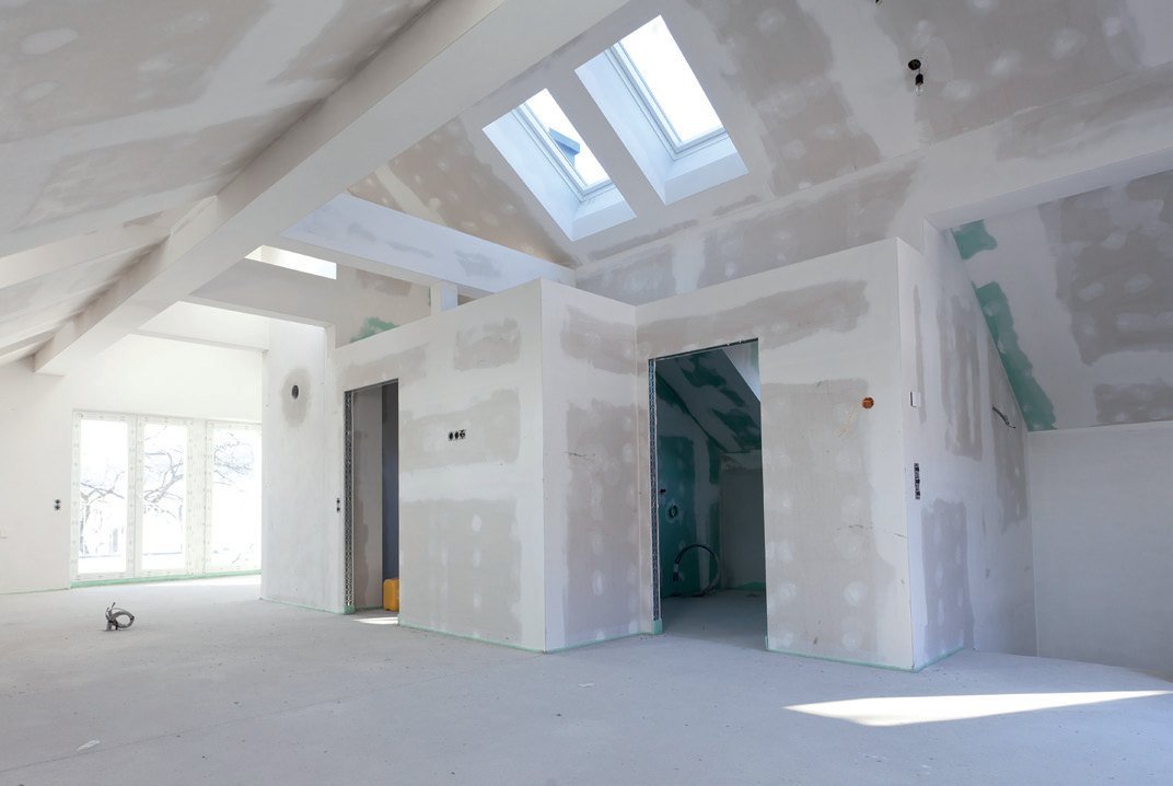 Rohbau im Dachgeschoss