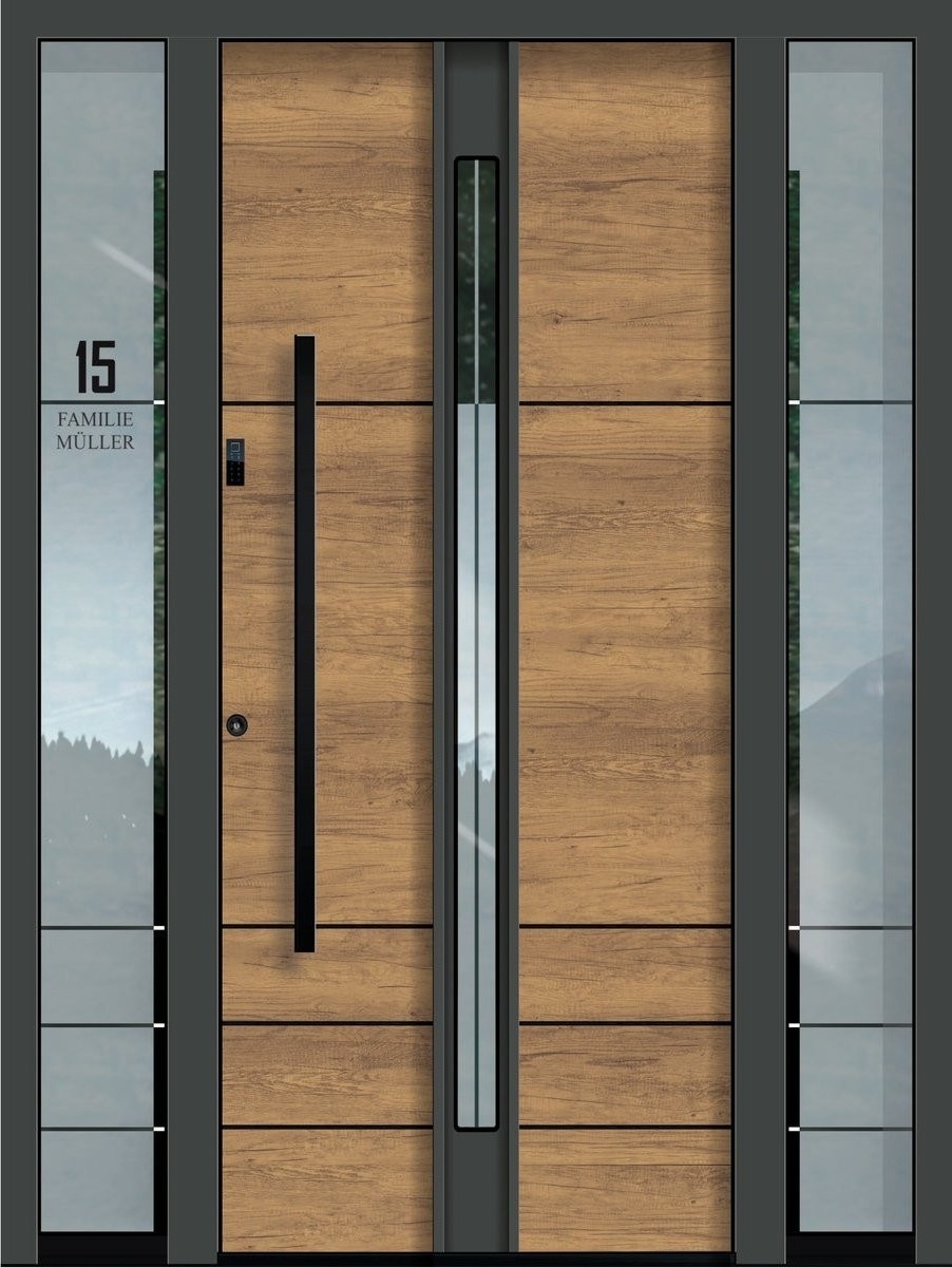 Aluminium-Haustür mit Glasfeld