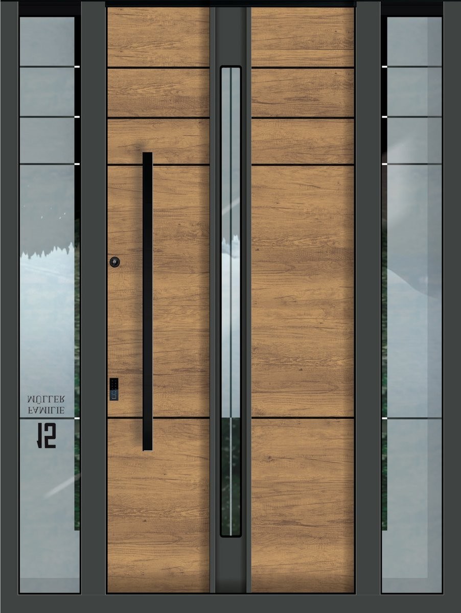 Aluminium-Haustür mit Glasfeld