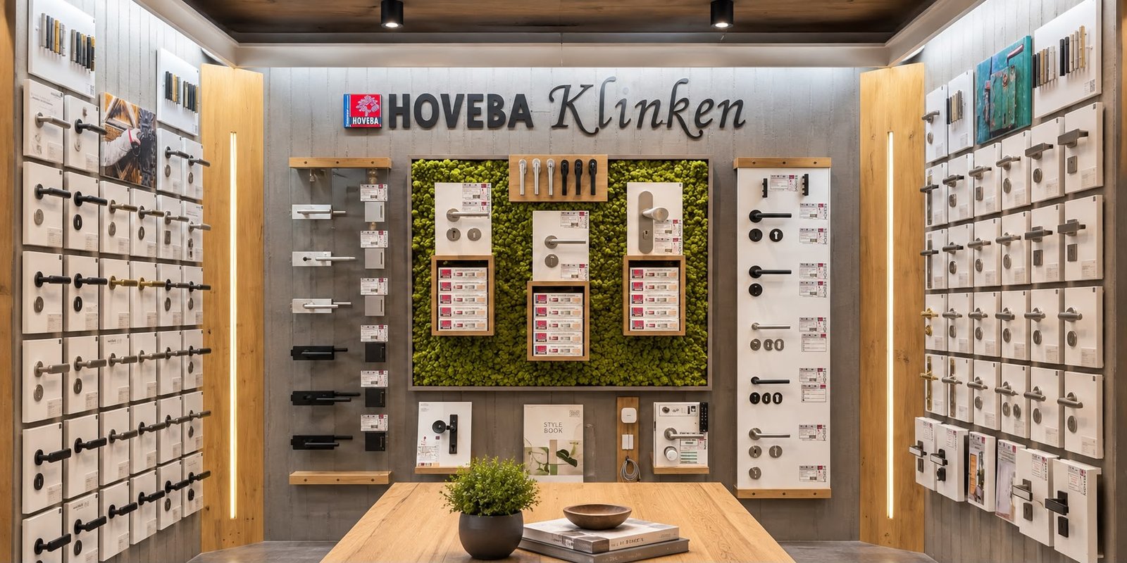 Unsere Klinken-Ausstellung mit Musterwand