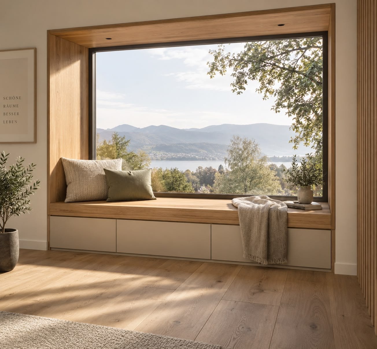 Sitzfenster in Eiche