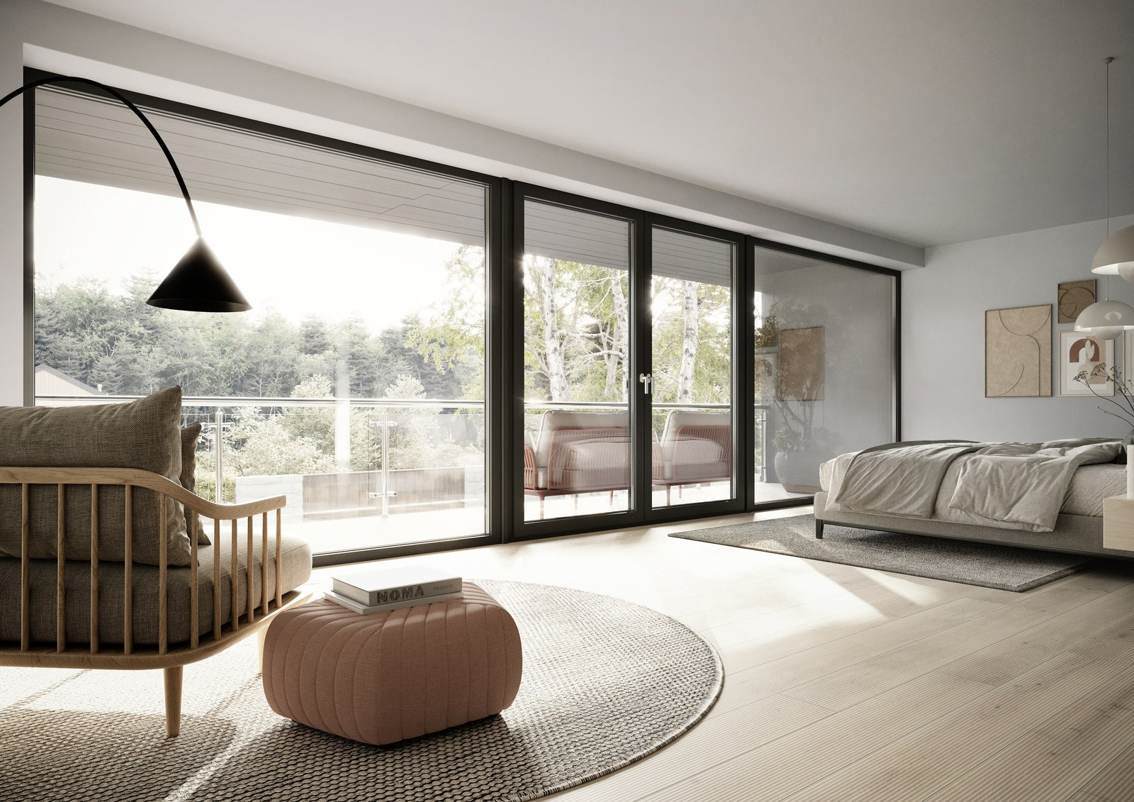 Bodentiefe Fenster zum Garten