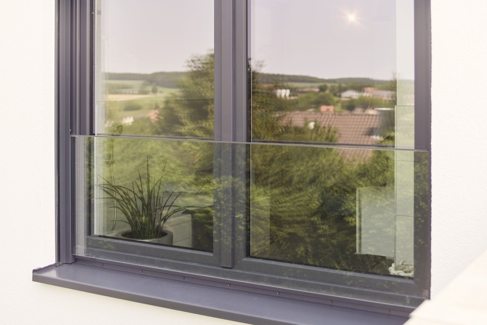 Glas-Absturzsicherung am bodentiefen Fenster
