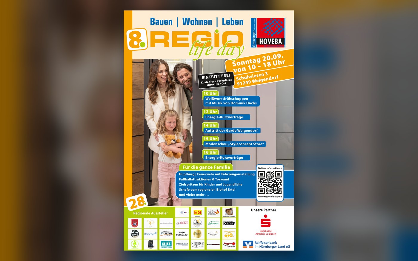 Plakat 8. REGIO life day am Sonntag, 20. September 2026 in Weigendorf
