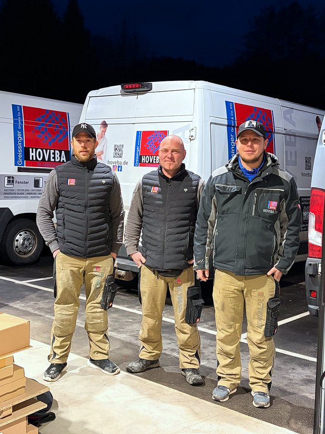 Das HOVEBA-Team bei der Arbeit
