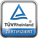 TÜV Rheinland zertifiziert